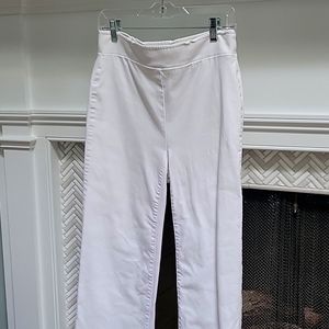 Loft wide leg white jeans size 2